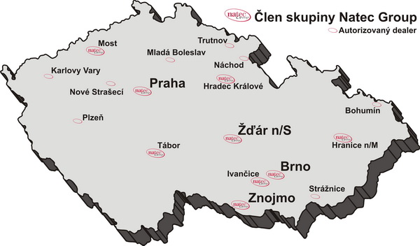 Mapka dealerů 2008